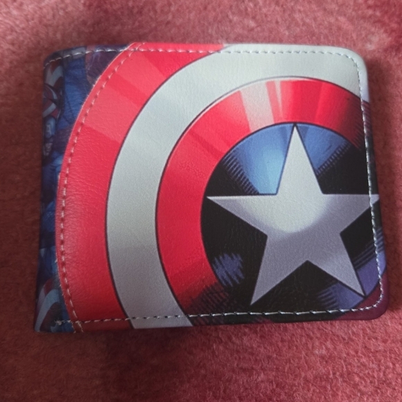 Marvel Other - New avengers captain america marvel comic anime manga leather wallet
